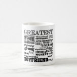 Greatest boyfriend ever sweet personalized kaffemugg<br><div class="desc">A cute design for boyfriend</div>