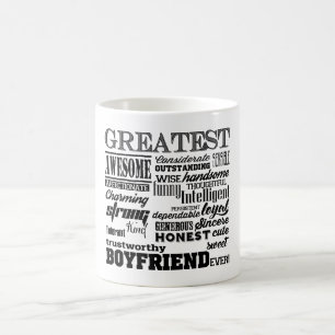 Greatest boyfriend ever sweet personalized kaffemugg