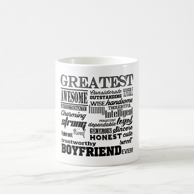 Greatest boyfriend ever sweet personalized kaffemugg (Center)