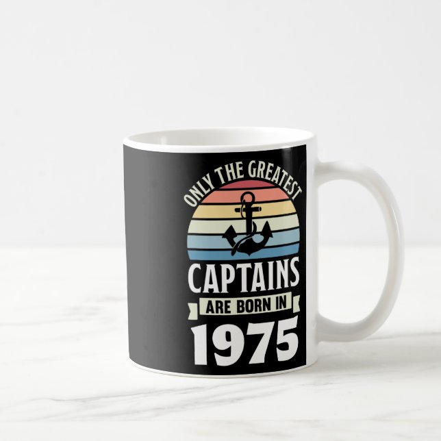 Greatest Captains Born In 1975 50th Birthday Boati Kaffemugg (Höger)