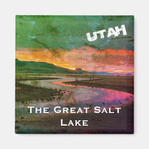 Greatet Salt Lake, nordliga Utah landskap Magnet