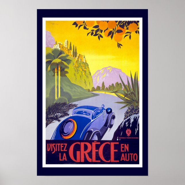Grece Vintage resor Poster (Framsidan)