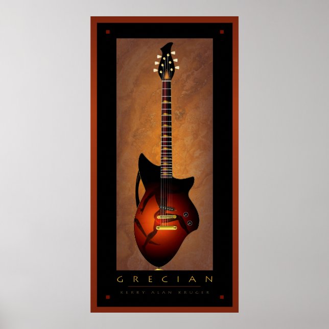 Grecian art guitar poster KAKruger (Framsidan)