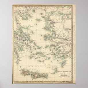 Grecian skärgård som är forntida poster