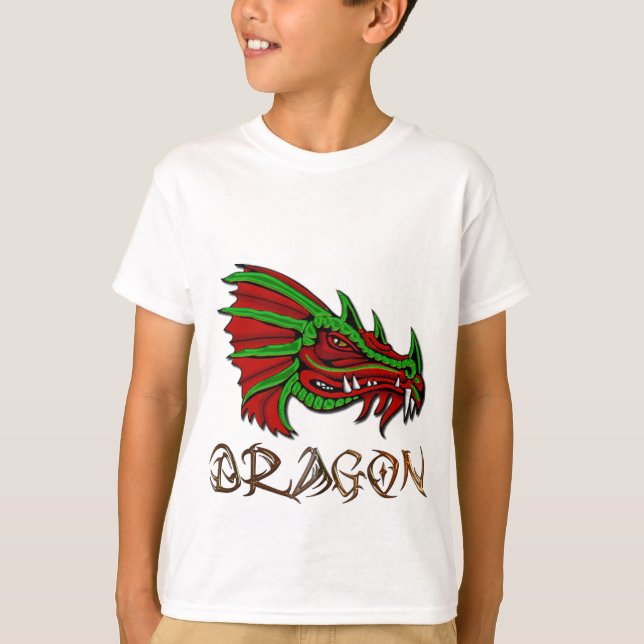 Grecken på Mystical Dragon Fantasy Art T Shirt (Framsida)