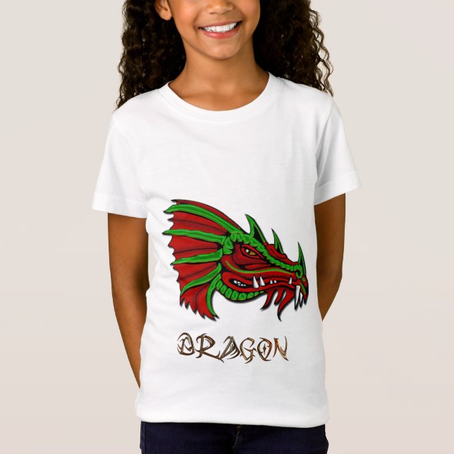 Grecken på Mystical Dragon Fantasy Art Tee (Framsida)