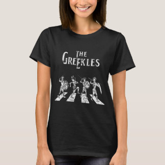 Greckles Abbey Road Parodi Tecknad Retrodesign Cl T Shirt