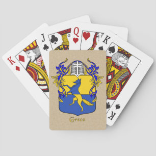 Greco Heraldic Shield och Mantle Spel Kort