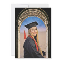 Greco-Roman Arch design Photo Grad Announcement