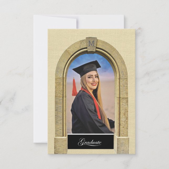 greco-Roman Arch Grad Party Invitation Enclosure (Framsida)