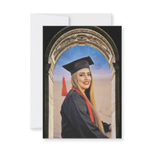 Greco-Roman Arch Graduation Party invite Enclosure