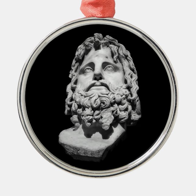 Greco Roman Bust Julgransprydnad Metall (Framsidan)