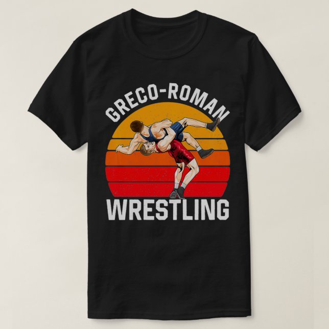 Greco Roman Wrestling Freestyle Wrestler Training T Shirt (Design framsida)