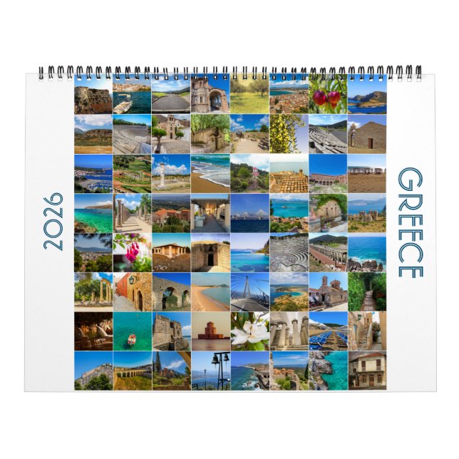 Greece 2026 Photo Calendar – Scenic Greece Kalender (Omslag)