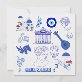 Greece Blue and White Tack Kort