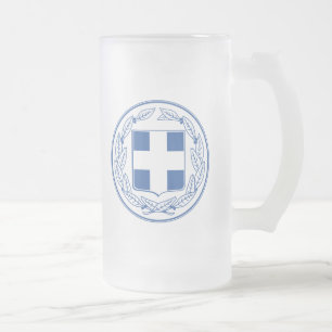 greece emblem frostat ölglas