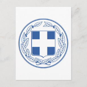greece emblem vykort