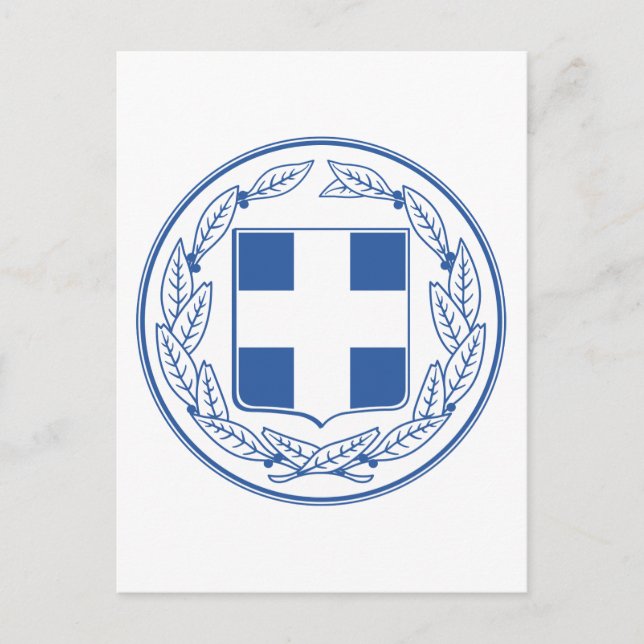 greece emblem vykort (Framsida)
