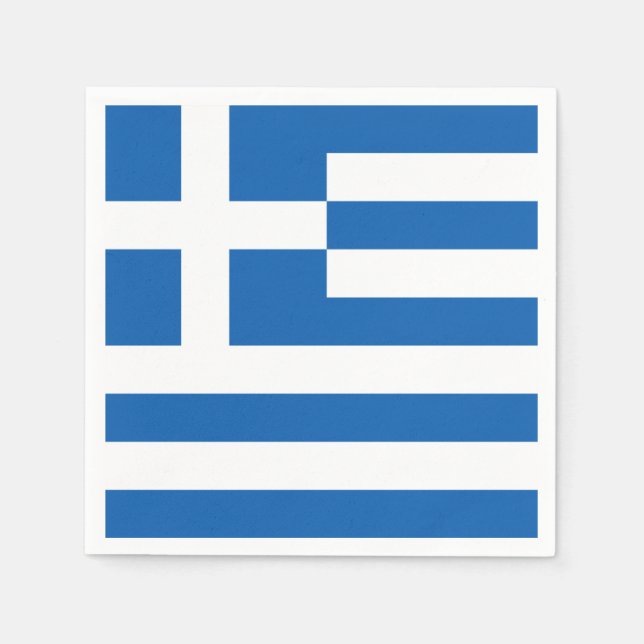 Greece flag Paper Napkin Pappersservett (Framsidan)