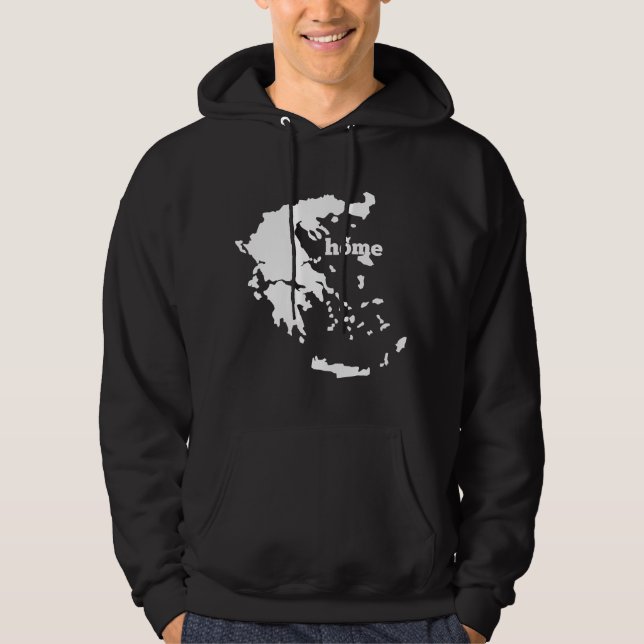Greece Home Greek Map Flag Home Country Pride  Hoodie (Framsida)
