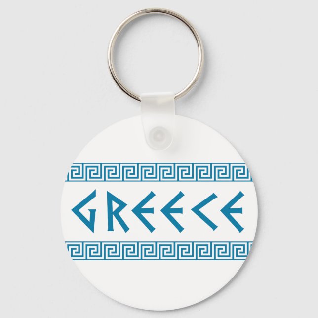 Greece land nationstext namn symbol greek trave nyckelring (Framsida)