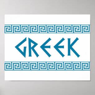 Greece land symbol namn greek greek poster