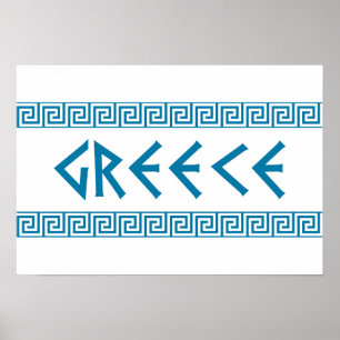 Greece land symbol namn greek greek poster