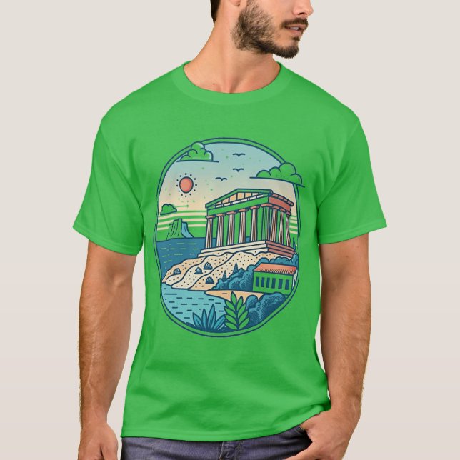 GREECE retro T Shirt (Framsida)