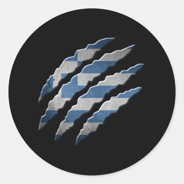 Greece Runt Klistermärke (Framsida)