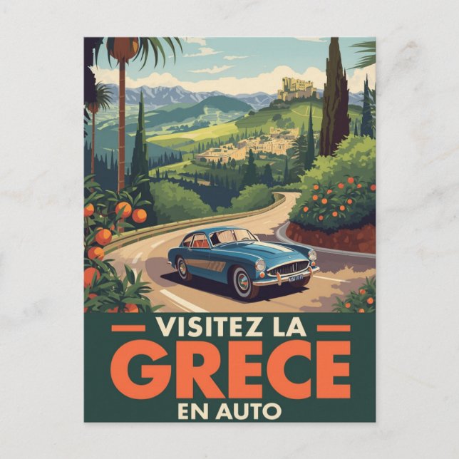 Greece TravelClassic Car Vykort (Framsida)