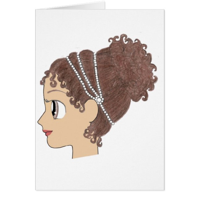 Greecian dam hälsningskort (Framsidan)