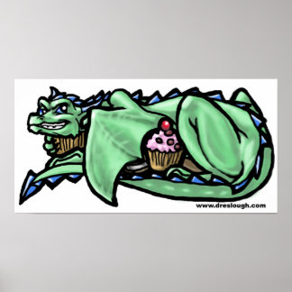 Greedy Cupkaka Dragon Poster