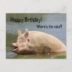 Greedy gris Birthday Vykort