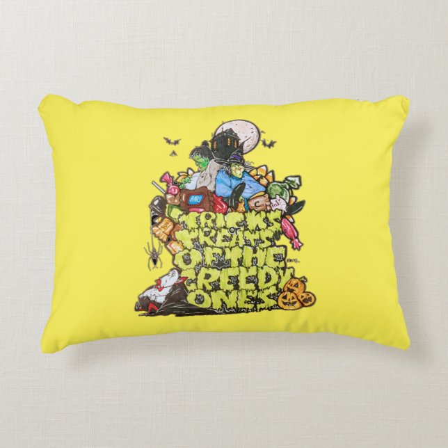 Greedy Monsters Pillow Prydnadskudde (Framsidan)