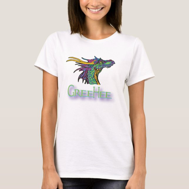 GreeHee den djupa tänkande draken Tee Shirt (Framsida)