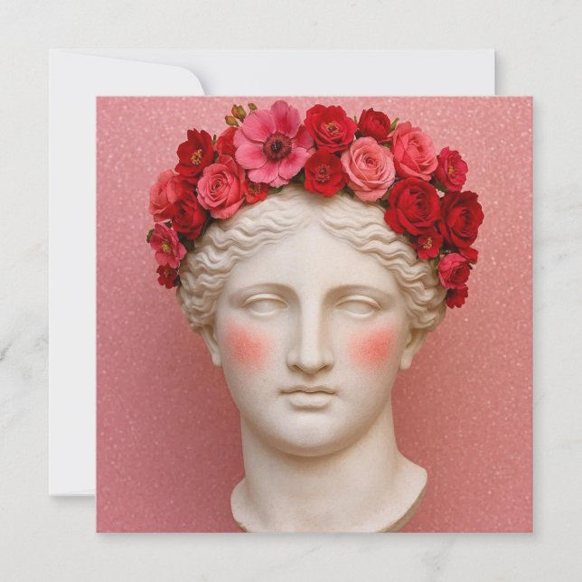 Greek ancient flower woman. kort (Framsida)