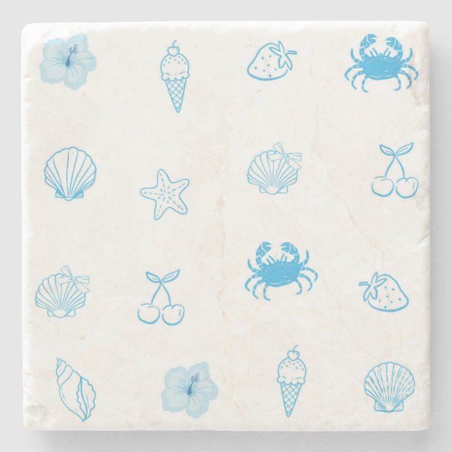 Greek Beach Minimalist Stenunderlägg (Framsidan)