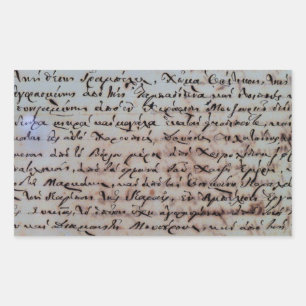 Greek grey gammal hand skriva text brev bläck rektangulärt klistermärke
