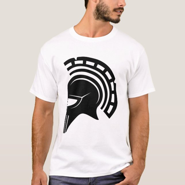 Greek helmet ancient greece, achilles t shirt (Framsida)