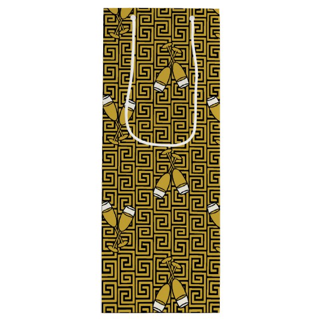 Greek Key Celebration Toast - Gold & Black (Framsidan)