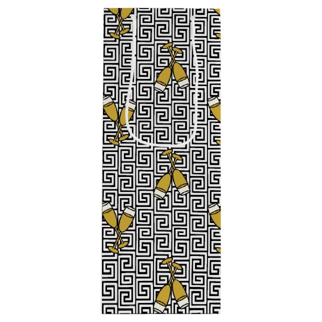 Greek Key Celebration Toast - Gold, Black & White (Framsidan)