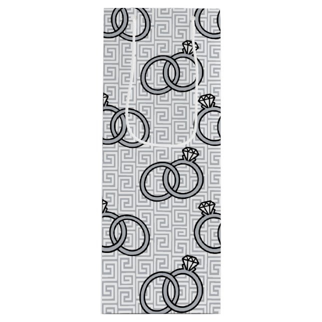 Greek Key Engagenent Wedding - Silver & White (Framsidan)