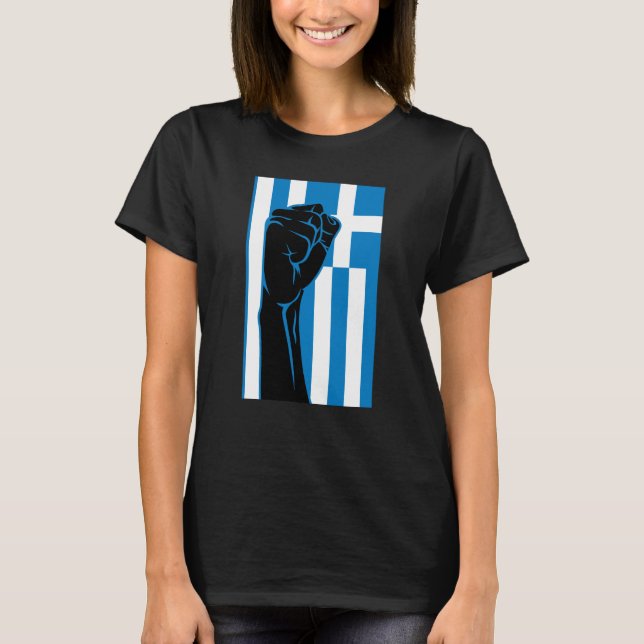 Greek Key Greek Pride OPA Hellas Greece Greek Flag T Shirt (Framsida)