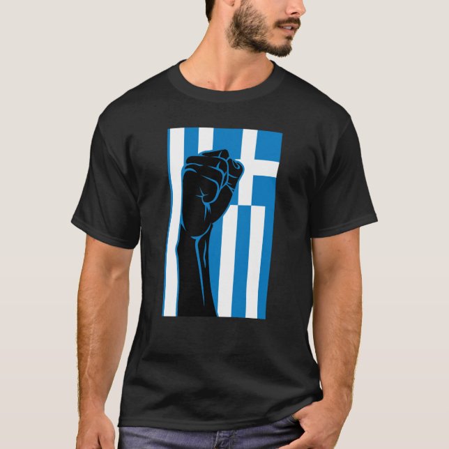 Greek Key Greek Pride OPA Hellas Greece Greek Flag T Shirt (Framsida)