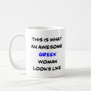 Greek kvinna, fantastisk kaffemugg
