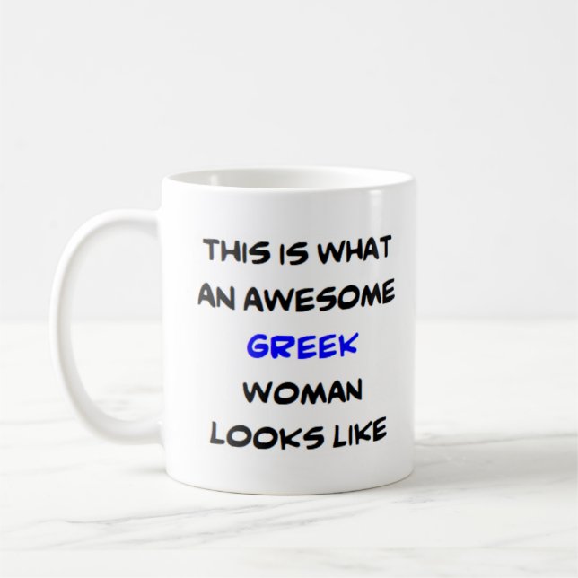 Greek kvinna, fantastisk kaffemugg (Vänster)