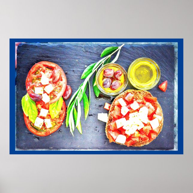 "Greek & Mediterranean Diet" Cute Photo. Buy Now Poster (Framsidan)