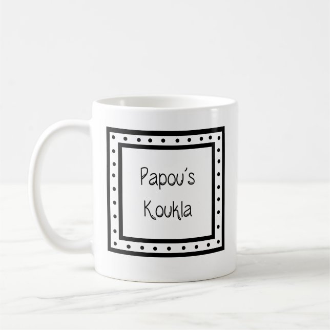 Greek Mug "Papou's Koukla" Kaffemugg (Vänster)
