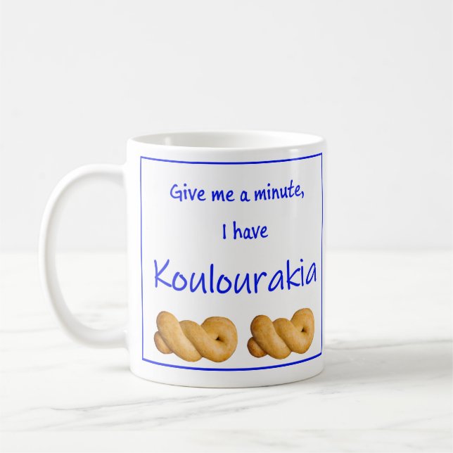 Greek Mug with Saying Kaffemugg (Vänster)