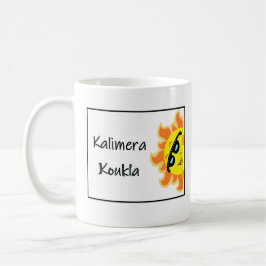 Greek Mug with Saying "Kalimera Koukla" Kaffemugg